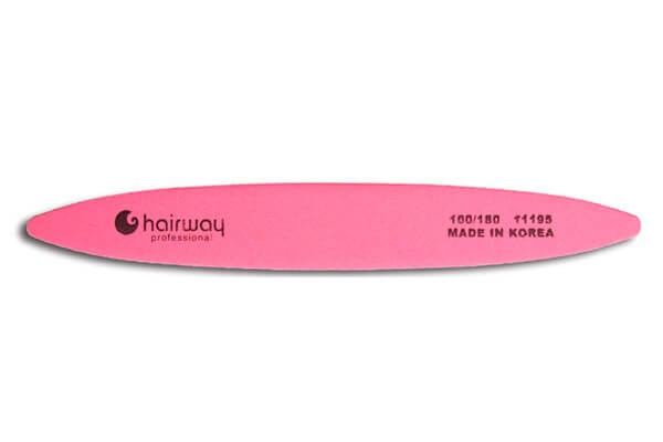 Пилка Hairway, pink 100/180, пластиковая основа, овал 11195