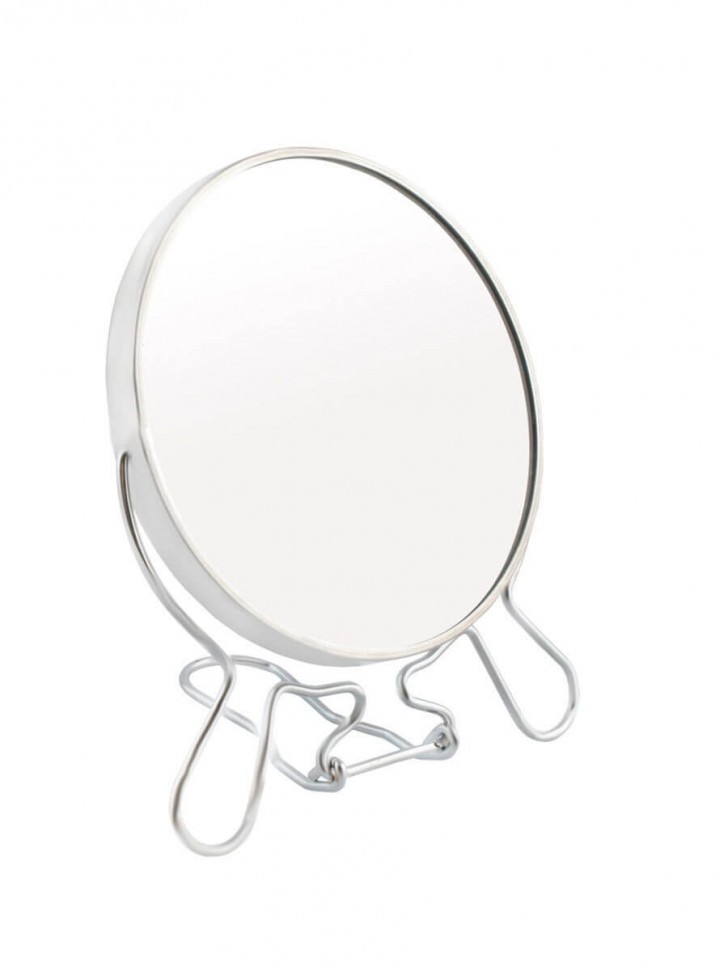 Зеркало Hairway настольное круглое в металлической оправе 110 мм, 13011