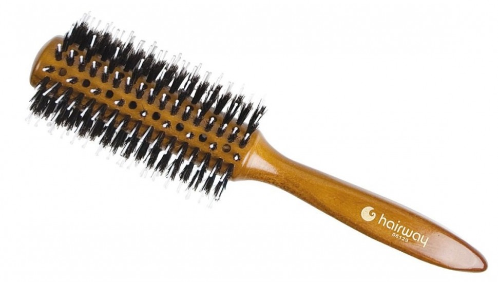 Брашинг Hairway Glossy Wood для волос, деревянный, 20 рядов, 28мм 06129