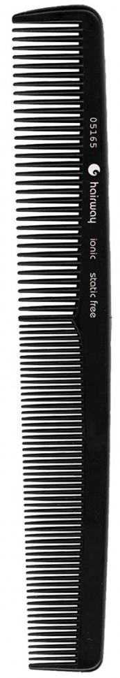 Расческа Hairway 05165 Static Free расческа комбинированная (17.4см, ионная, черный)