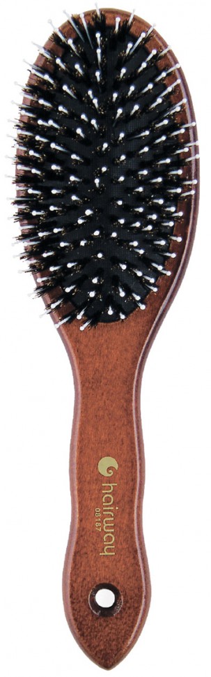 Щетка Hairway 08187 Madam щетка для волос (11 рядов, деревянная, овальная)