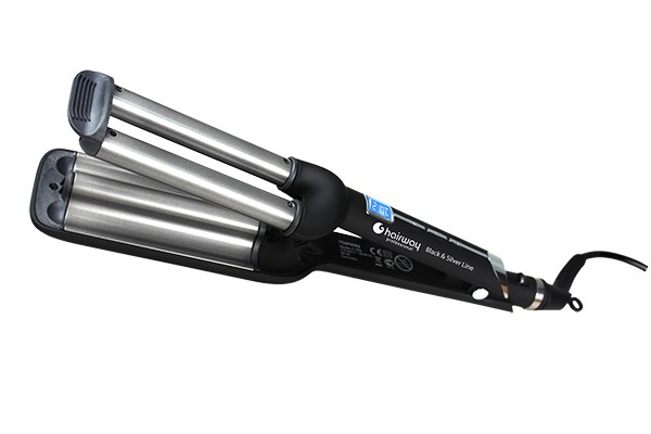 Плойка-волна Hairway Black&Silver Line 16-16-16 мм 80W С035 04011