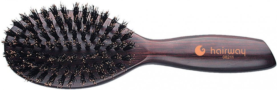 Щетка Hairway Venge 7-рядов деревянная с натуральной щетиной, круглая малая 08211