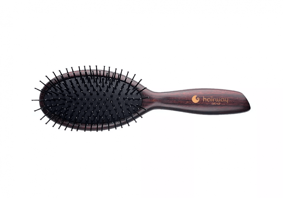 Щетка Hairway Venge 2 11-рядов деревянная с нейлоновой щетиной, овальная малая 08212