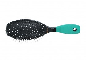 Щетка Hairway Rainbow массажная 11-ти рядная с пластиковой основой металлический штифт 08066