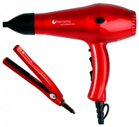 Набор Hairway Фен Ruby Ceramic 2100W + щипцы-гофре HW 65W (03049+04099) 03085