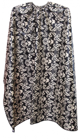 Пеньюар Hairway с узором черный, 142x128 см, 37034