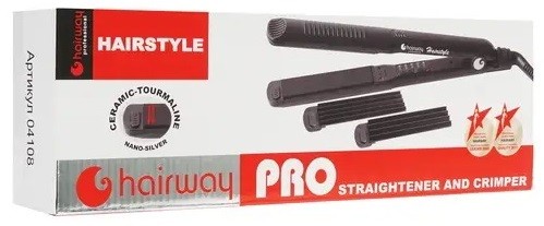 Щипцы-выпрямители Hairway Hairstyle 170W 3 съемные насадки B036 04108