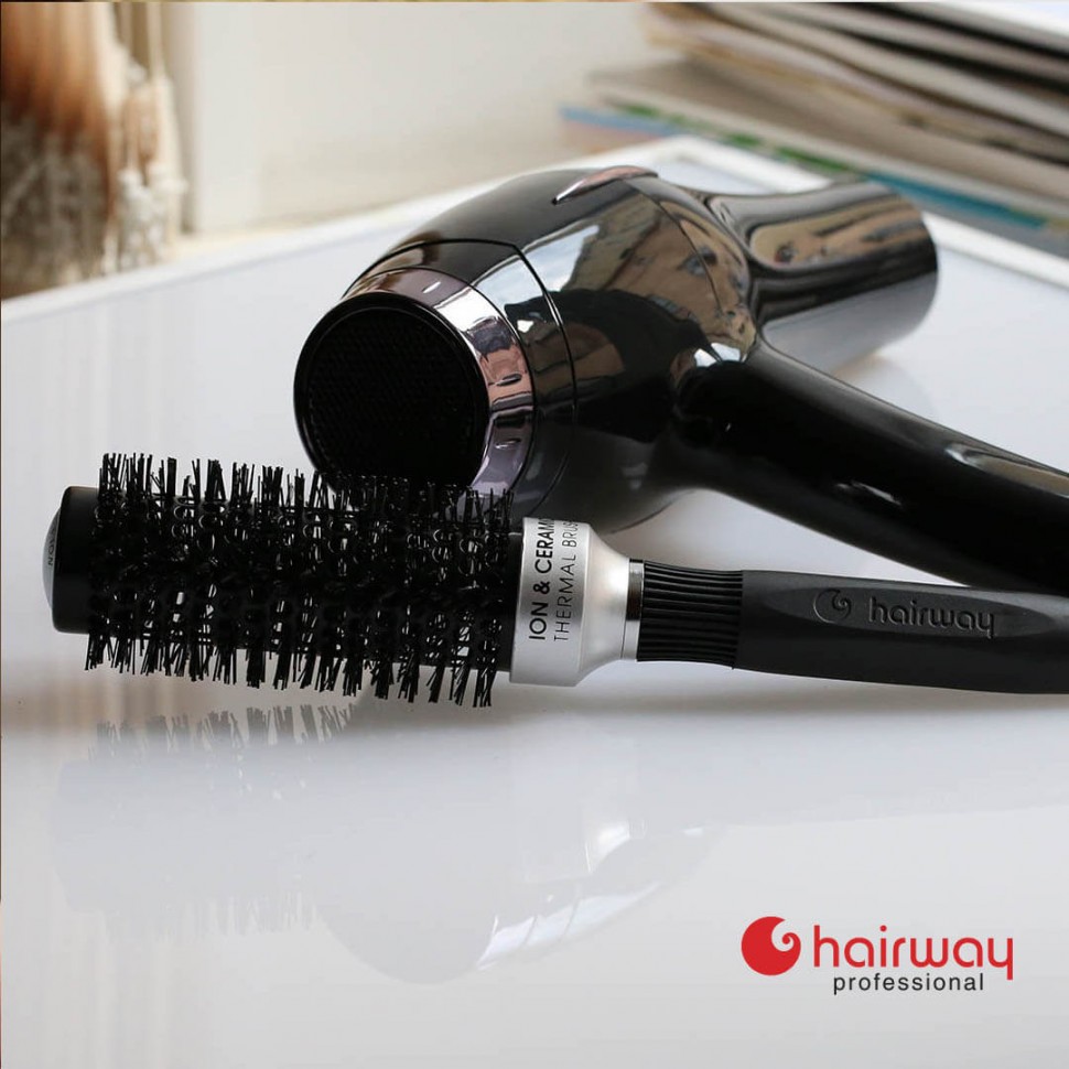 Термобрашинг Hairway Black Ion Ceramic черный 33 мм 07219