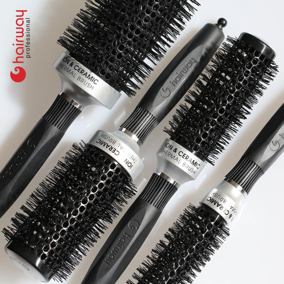 Термобрашинг Hairway Black Ion Ceramic черный 43 мм 07220