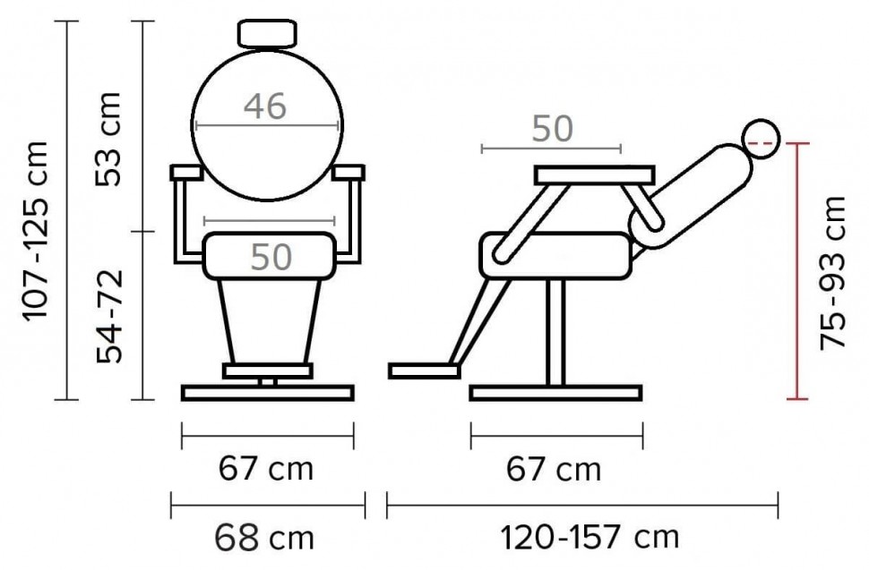 Кресло парикмахерское Hairway "OLIMP GOLD"  цвета золото/черный 56258-160