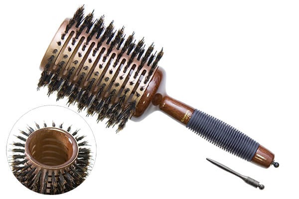 Термобрашинг Hairway Rose Gold деревянный с керамико-ионным покрытием втулки, 65 мм 07259