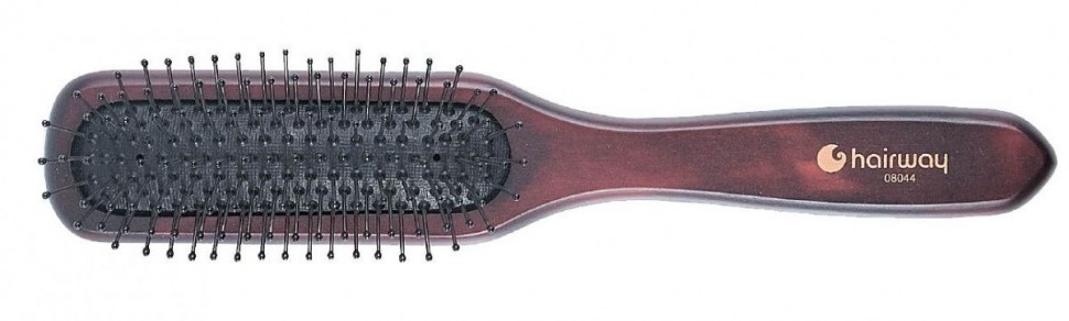 Щетка Hairway Choco массажная, 7-рядная с металлическими штифтами 08044